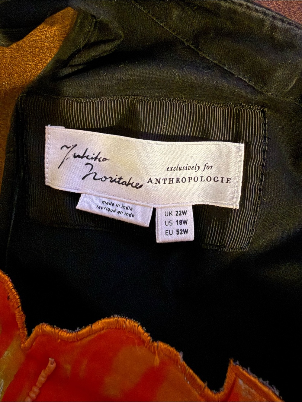 Yukiko Notitake x Anthropologie Asymmetric Midi Dress in Black- Size 18W - Picture 5 of 7